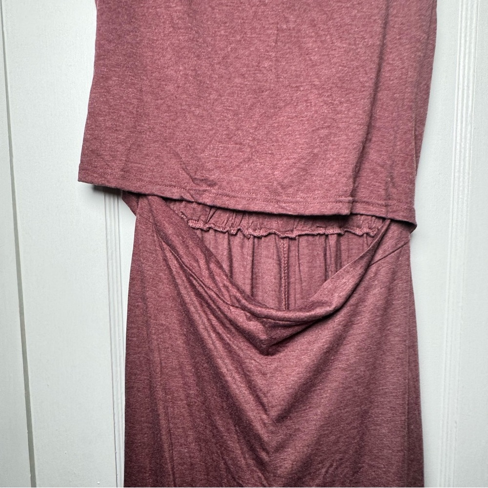 Boutique Open Front Wide Leg Jumpsuit Red Brown Medium - Picture 10 of 14